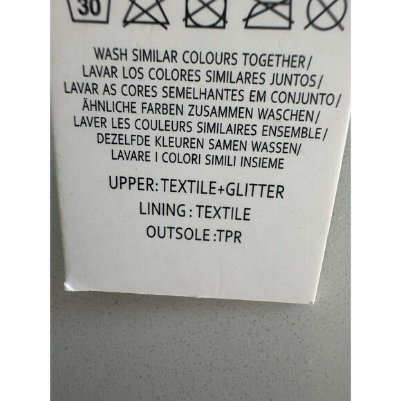 K KomForme Girl's boots Light SILVER Snow Winter Boots with Glitter Size 2 - Picture 14 of 14